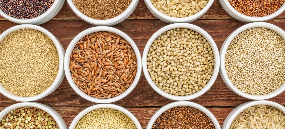a selection of gluten-free grains