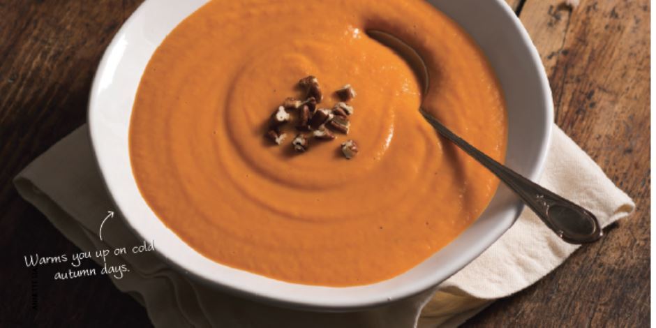 Curried Butternut Squash and Roasted Red Pepper Soup