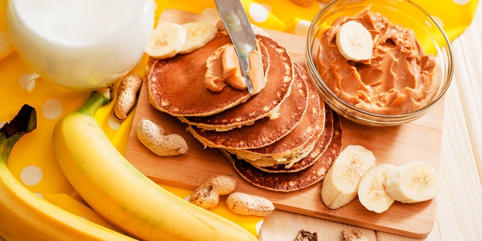banana peanut butter pancakes recipe