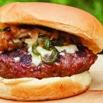 Whiskey-glazed bison burger recipe
