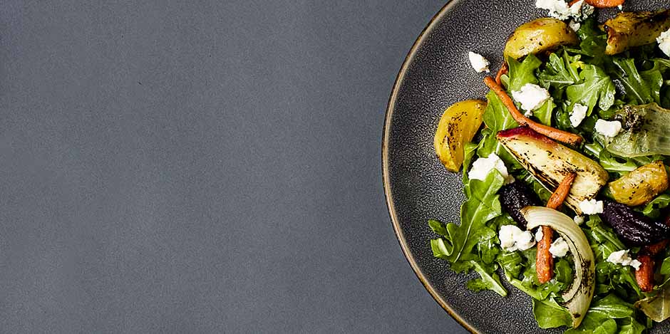 Roasted Root Vegetables with Arugula