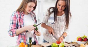 women cooking food