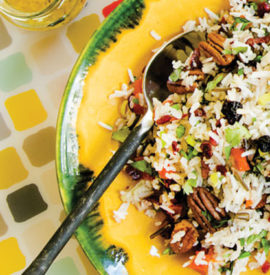 Triple Rice Salad with Dried Fruits and Nuts