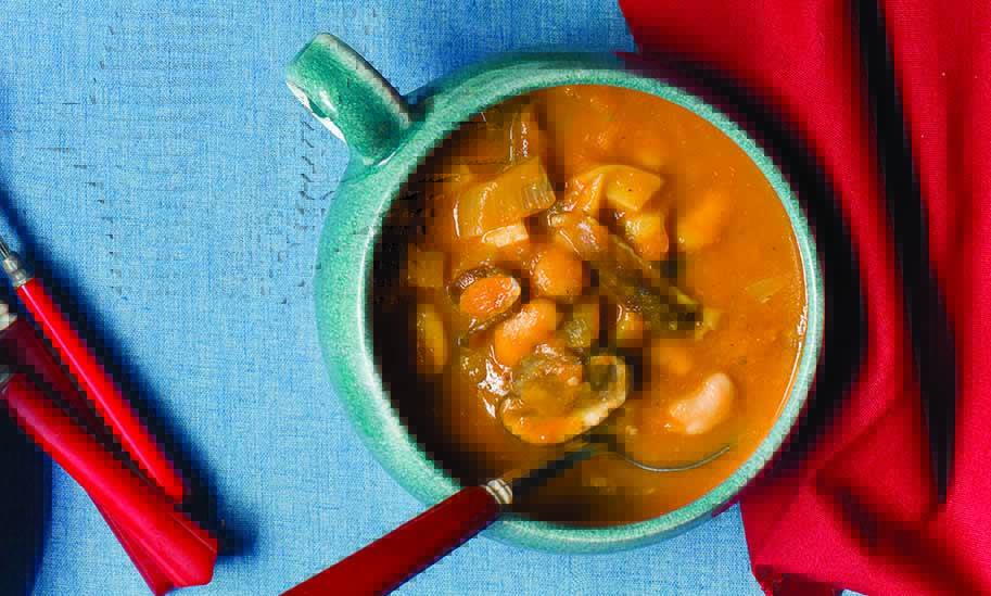 Pumpkin Mushroom Cannellini Bean Stew