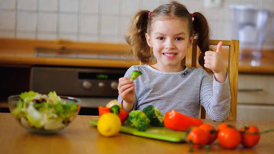 kids and vegetables