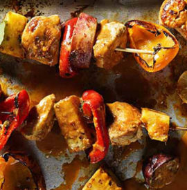 Chicken, Pineapple and Sweet Potato Kebabs