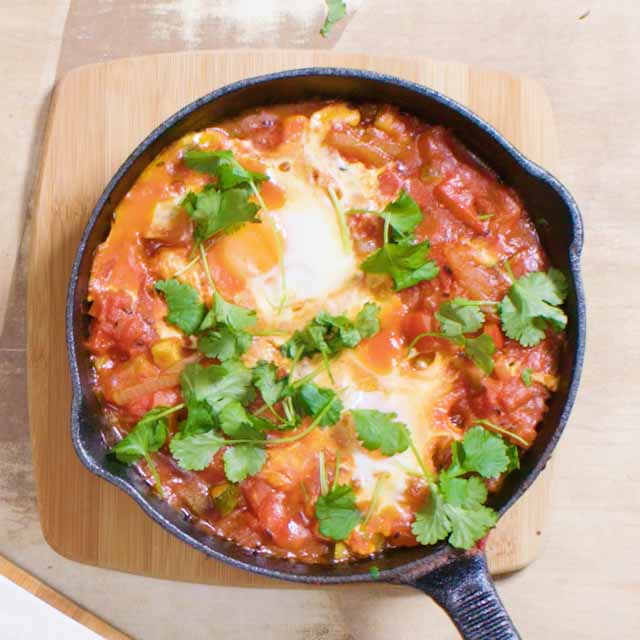 Zucchini and Tomato Baked Eggs