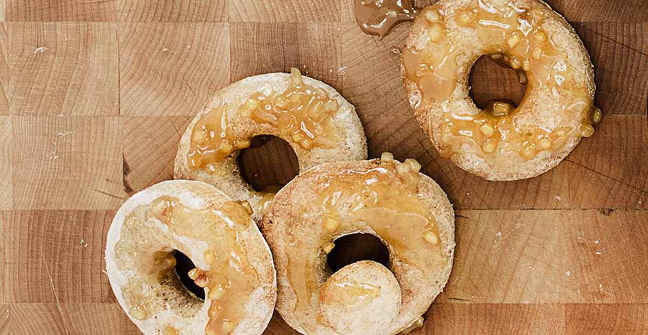 Baked Potato Doughnuts with Apple Compote