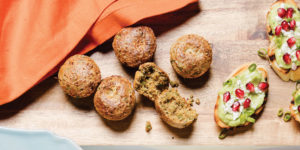 Avocado Cilantro Cornbread Muffins