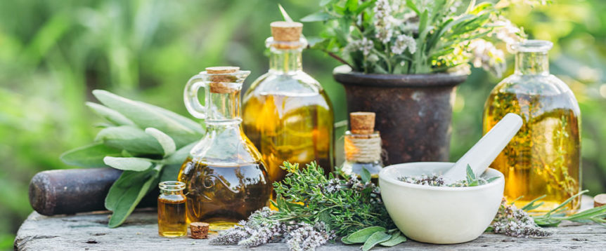 summer herbs and oils