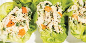 Curry Chicken Salad in Lettuce Cups