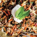 Lamb Sauté with Cabbage and Swiss Chard