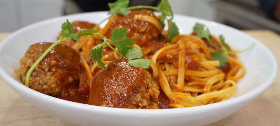 Linguine with Chipotle Meatballs