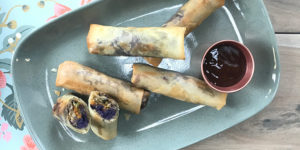 Baked Veggie Egg Rolls with Sweet and Sour Sauce