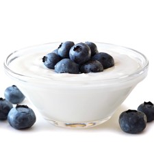 blueberries and yogurt