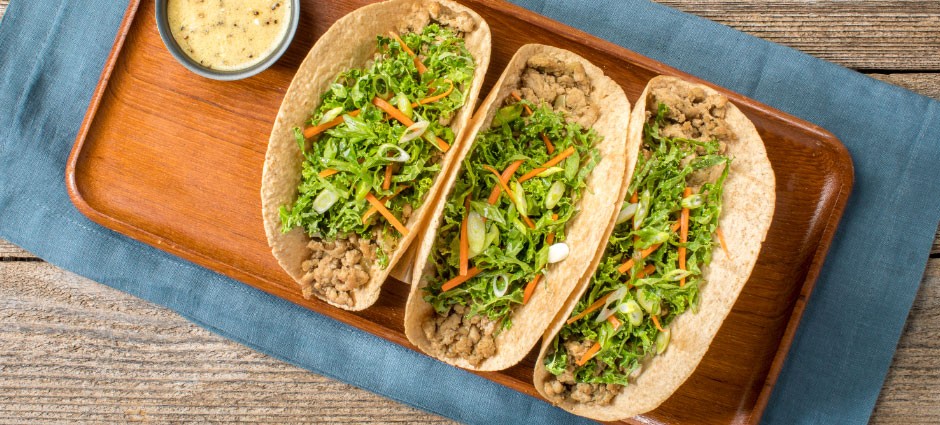 Mission Foods Ground Turkey Tacos with Kale Slaw