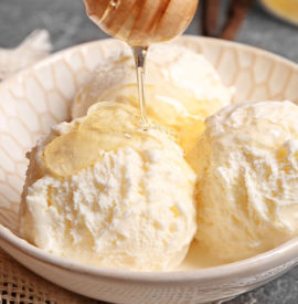 Honey Cashew Vanilla Ice Cream