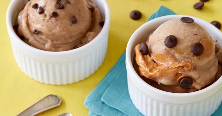 Peanut Butter Banana Ice Cream with Chocolate Chips