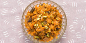 halwa: Indian carrot pudding