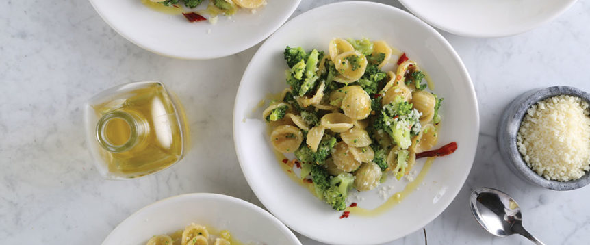 Orecchiette with Spicy Broccoli and Romano Cheese