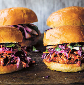 BBQ Pulled Pork Sliders with Tangy Buttermilk Apple Slaw