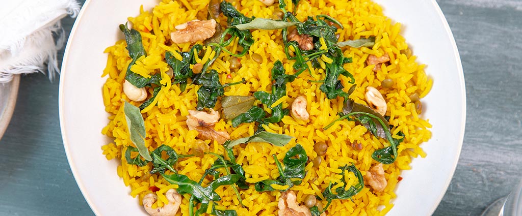 Lemon-Arugula Basmati Rice