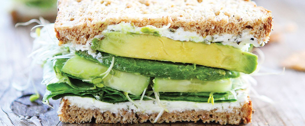Cucumber and Avocado Sandwich