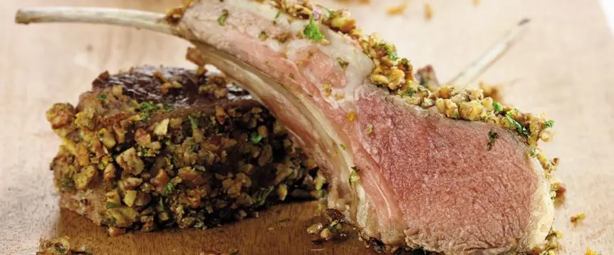 Parsley, Orange and Pecan Crusted Rack of Lamb