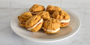 Pumpkin Whoopie Pies with Browned Butter PBfit Pumpkin Spice Filling