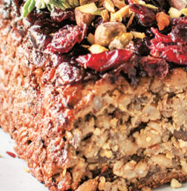 Barley-Nut Roast with Cranberry Sauce