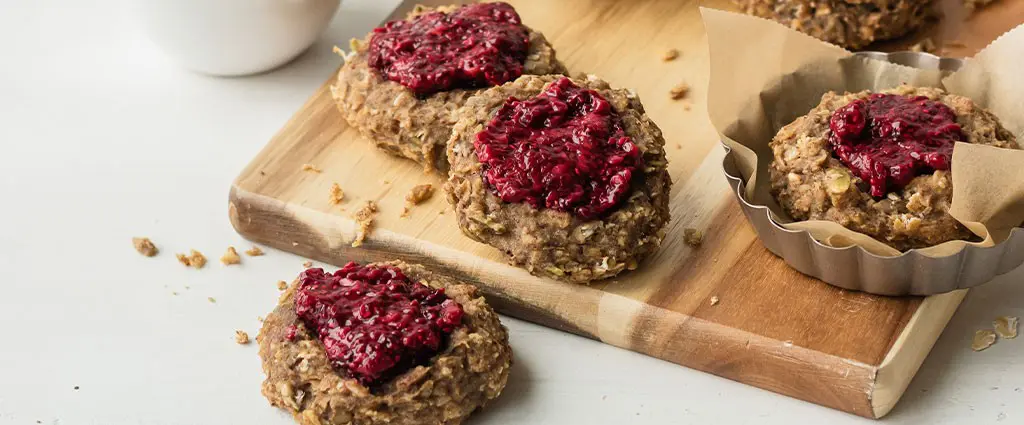 Vegan Raspberry Breakfast Cookies