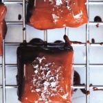 Chocolate-dipped peanut butter miso and date caramels