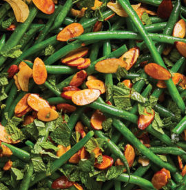 Green Beans with Browned-Butter Almonds, Garlic and Mint