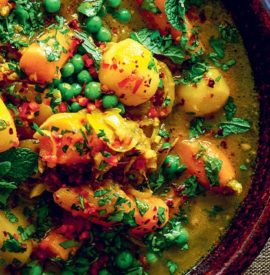 Carrot and Potato Tagine with Peas