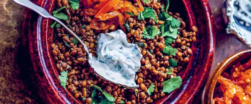 Lentil Tagine with Ginger and Ras El Hanout