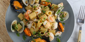 Mezzi Rigatoni with Seafood