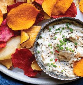 French Onion Dip with Vegetable Chips