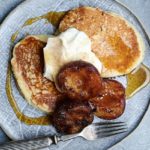 Cinnamon Plums & Yogurt Pancakes