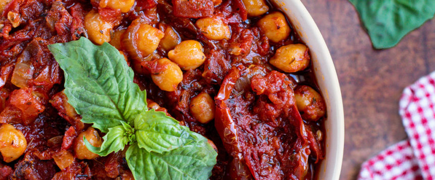 One-Pot Sundried Tomato and Chickpea Stew