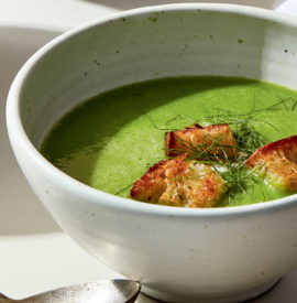 Super-Quick Broccoli-Pea Soup