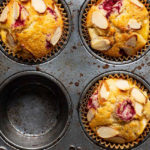summer peach-raspberry muffins