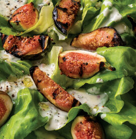 Grilled Figs and Butter Lettuce with Honey Yogurt Dressing