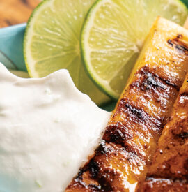 Grilled Pineapple Pops with Coconut Lime Cream