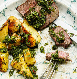 Beef Tenderloin with Rosemary and Thyme Potatoes