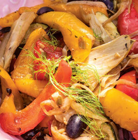 Roasted chilled marinated vegetables