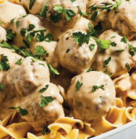 Meatballs with creamy sauce